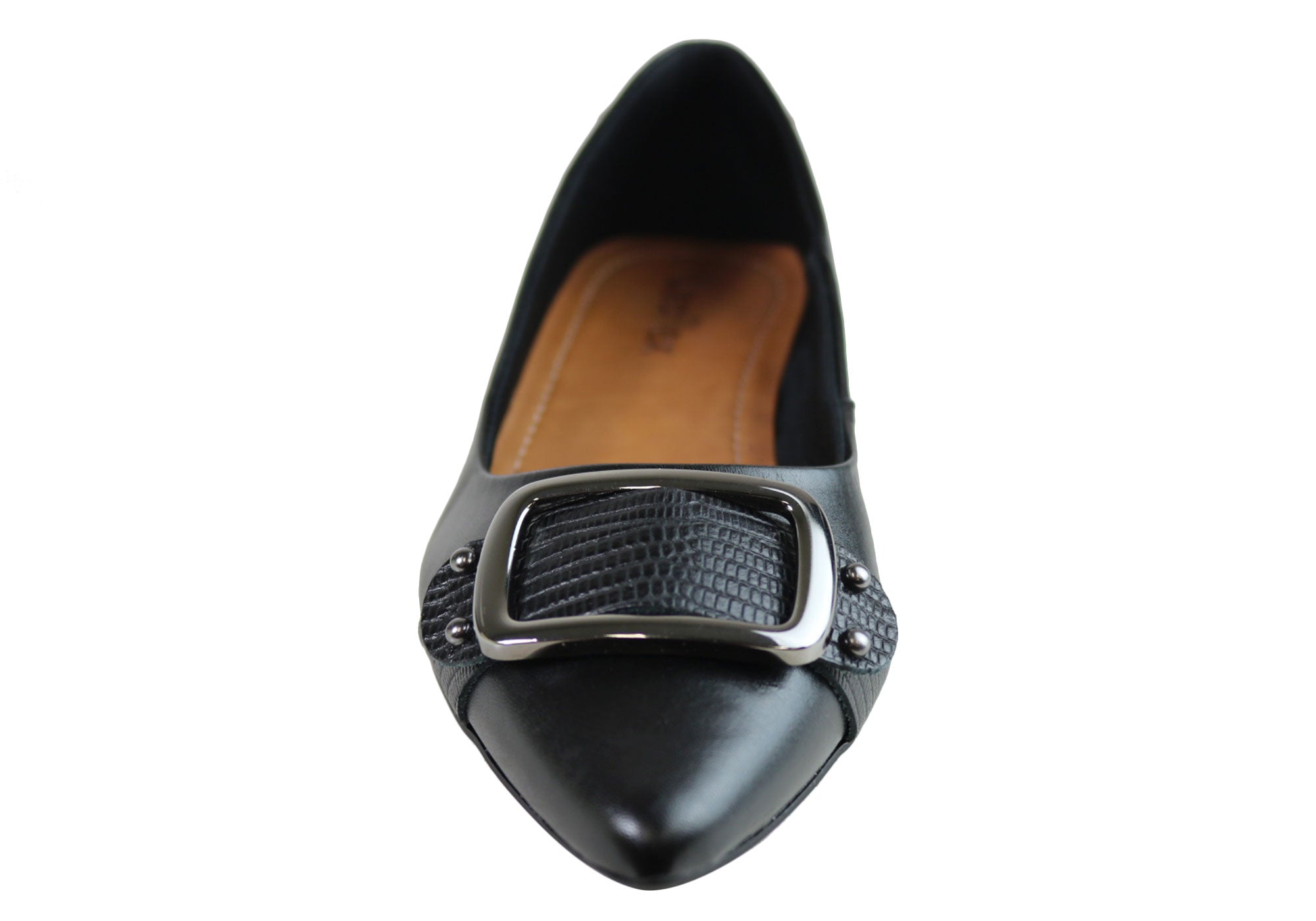 Usaflex Deliliah Womens Low Heel Leather Shoes Made In Brazil