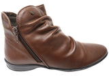 Perlatto Linda Womens Comfortable Leather Ankle Boots Made In Brazil