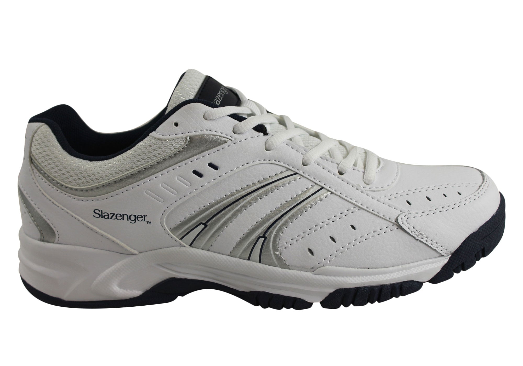 White/Navy/Silver