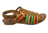 New Face Mary Womens Comfortable Leather Sandals Made In Brazil
