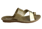 Andacco Felica Womens Comfort Leather Thongs Sandals Made In Brazil