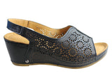 Orizonte Teri Womens European Leather Comfortable Wedge Sandals