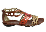 Andacco Betti Womens Comfort Flat Leather Sandals Made In Brazil