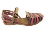 New Face Carly Womens Comfortable Closed Toe Leather Sandals