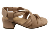 Opananken Vita Womens Comfortable Leather Mid Heel Sandals