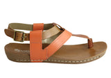 Andacco Yory Womens Comfort Flat Leather Sandals Made In Brazil