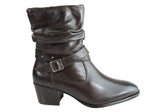 Villione Erin Womens Comfortable Leather Ankle Boots Made In Brazil