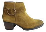 Villione Kelly Womens Comfortable Suede Ankle Boots Made In Brazil