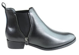 Villione Etty Womens Comfortable Leather Ankle Boots Made In Brazil