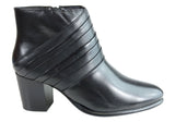Villione Skyler Womens Comfortable Leather Ankle Boots Made In Brazil