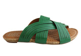 Orcade Carly Womens Comfortable Leather Slides Sandals Made In Brazil