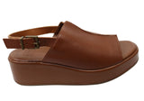 Via Paula Charlene Womens Brazilian Comfort Leather Platform Sandals