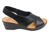 Usaflex Afton Womens Comfort Leather Platform Sandals Made In Brazil