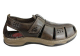 Pegada Kent Mens Leather Comfortable Cushioned Sandals Made In Brazil