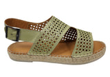 Orizonte Cove Womens European Leather Comfortable Espadrille Sandals