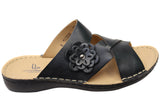Levecomfort Debra Womens Brazilian Comfortable Leather Slides Sandals