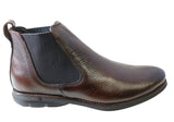 Savelli Hans Mens Comfort Leather Chelsea Dress Boots Made In Brazil