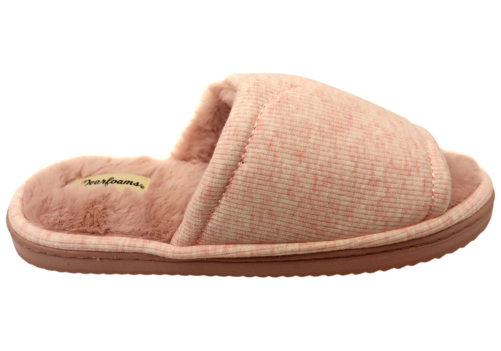 Dearfoams Womens Demi Rib Knit Slide Slippers – Brand House Direct