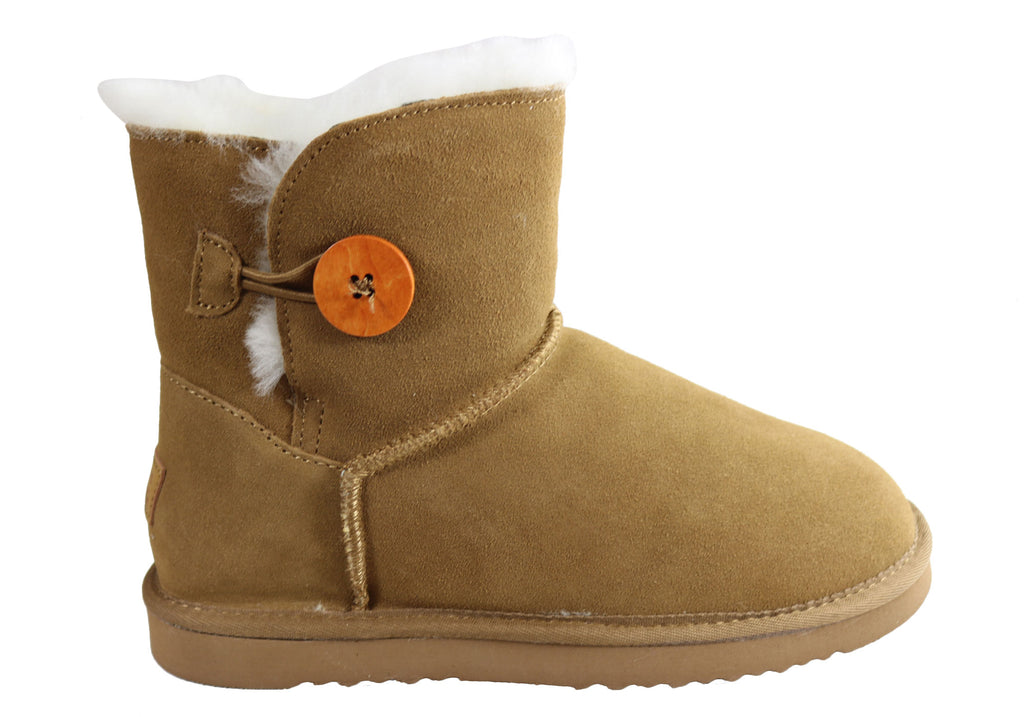 Grosby Button Ugg Womens Warm Comfortable Boots – Brand House Direct womens grosby ugg boots
