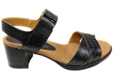 Opananken Vivian Womens Comfortable Leather Mid Heel Sandals