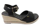 Pegada Jeevany Womens Brazilian Comfortable Leather Wedge Sandals