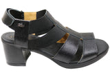 Opananken Chantel Womens Comfortable Leather Mid Heel Sandals