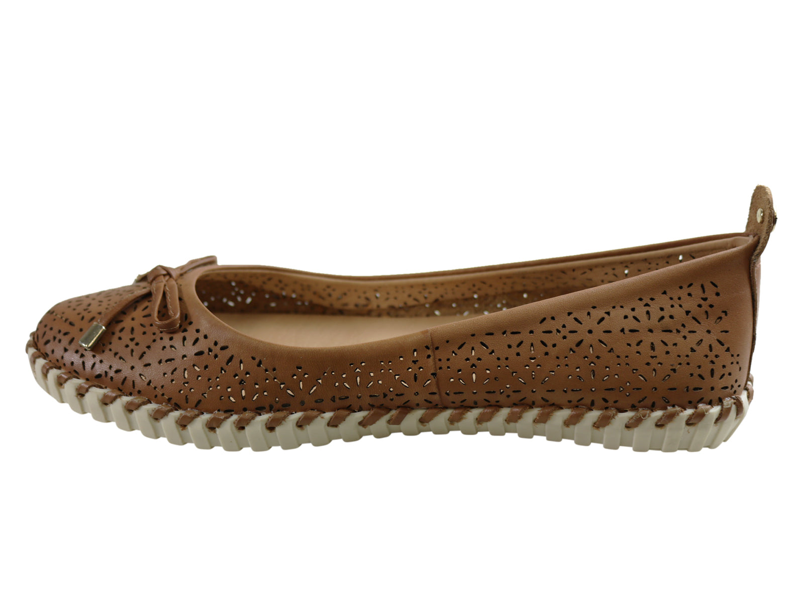 Bottero Hampshire Womens Comfort Leather Ballet Flats Made In Brazil