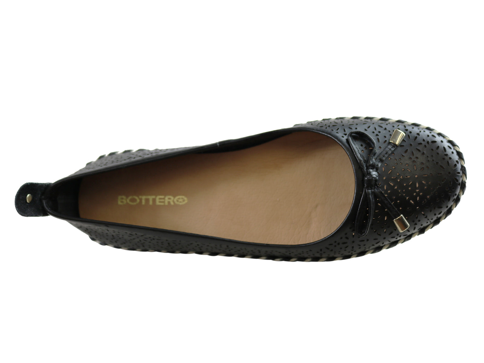 Bottero Hampshire Womens Comfort Leather Ballet Flats Made In Brazil