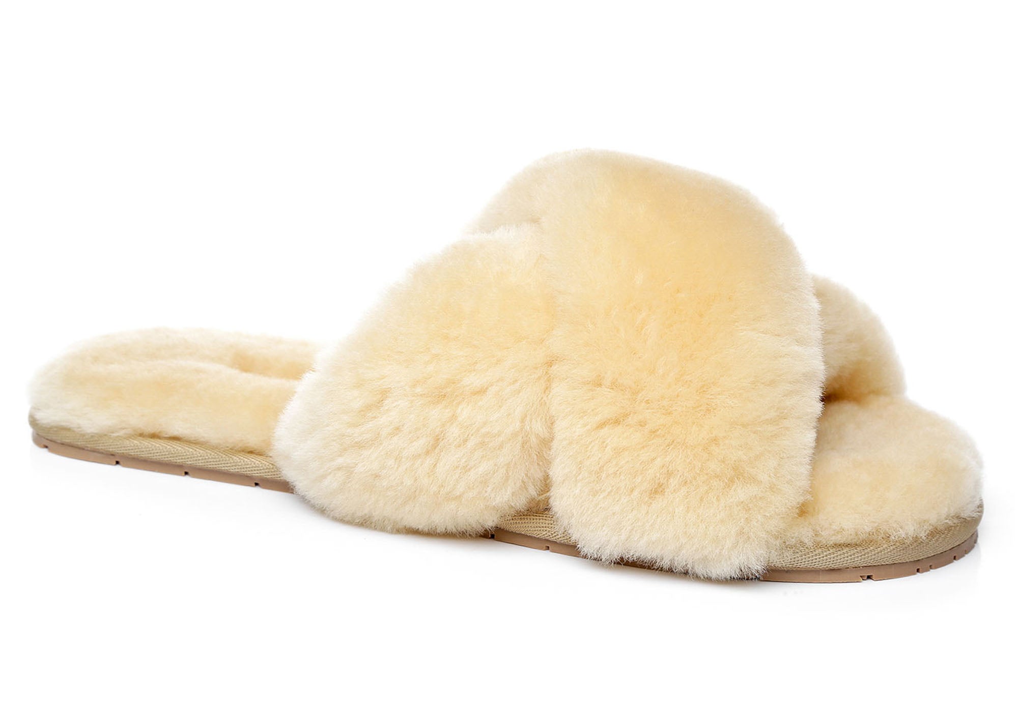 UGG Australian Shepherd Linty Womens Cross Fluffy Slide Slippers