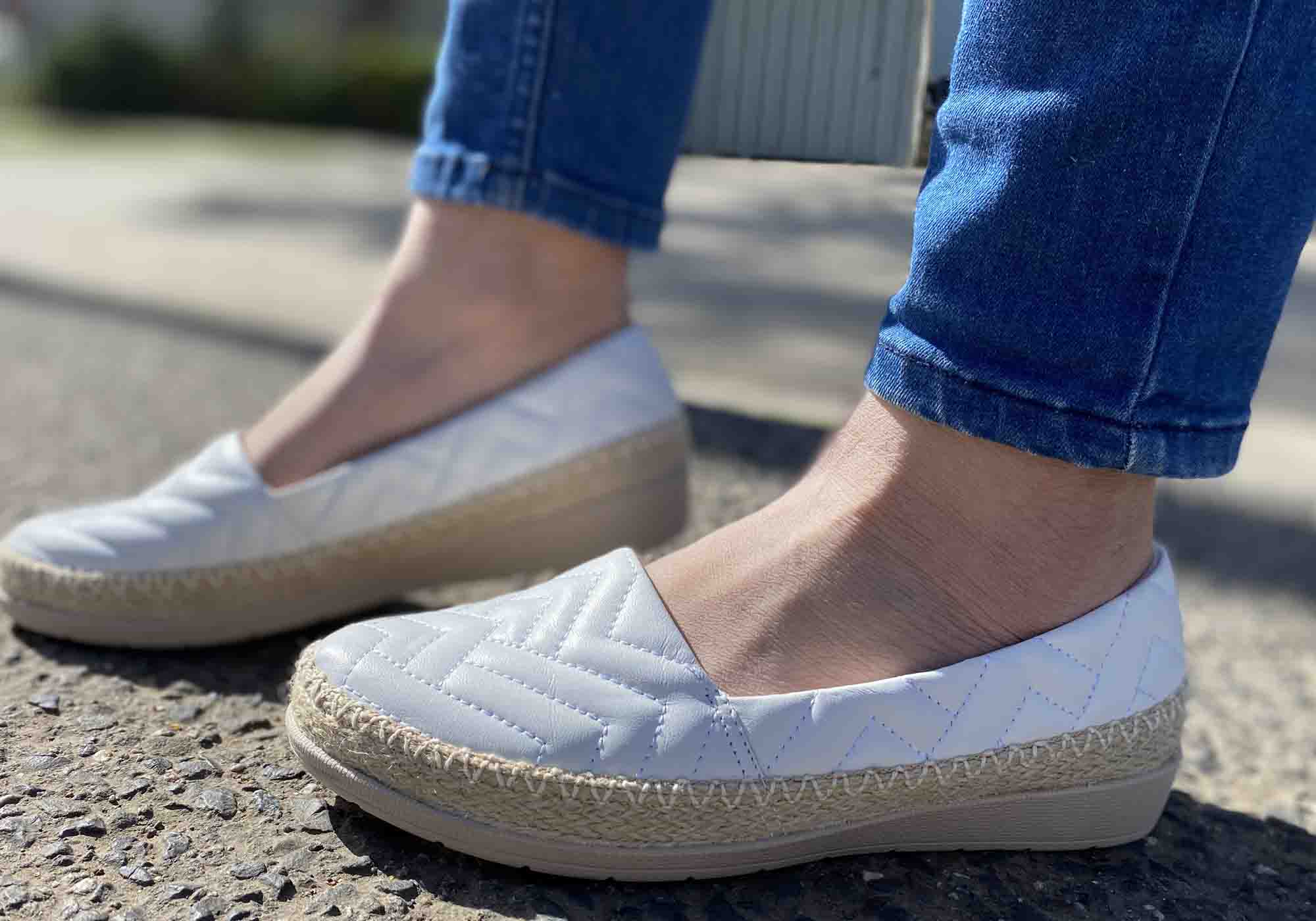 Usaflex April Womens Comfort Leather Espadrille Shoes Made In Brazil