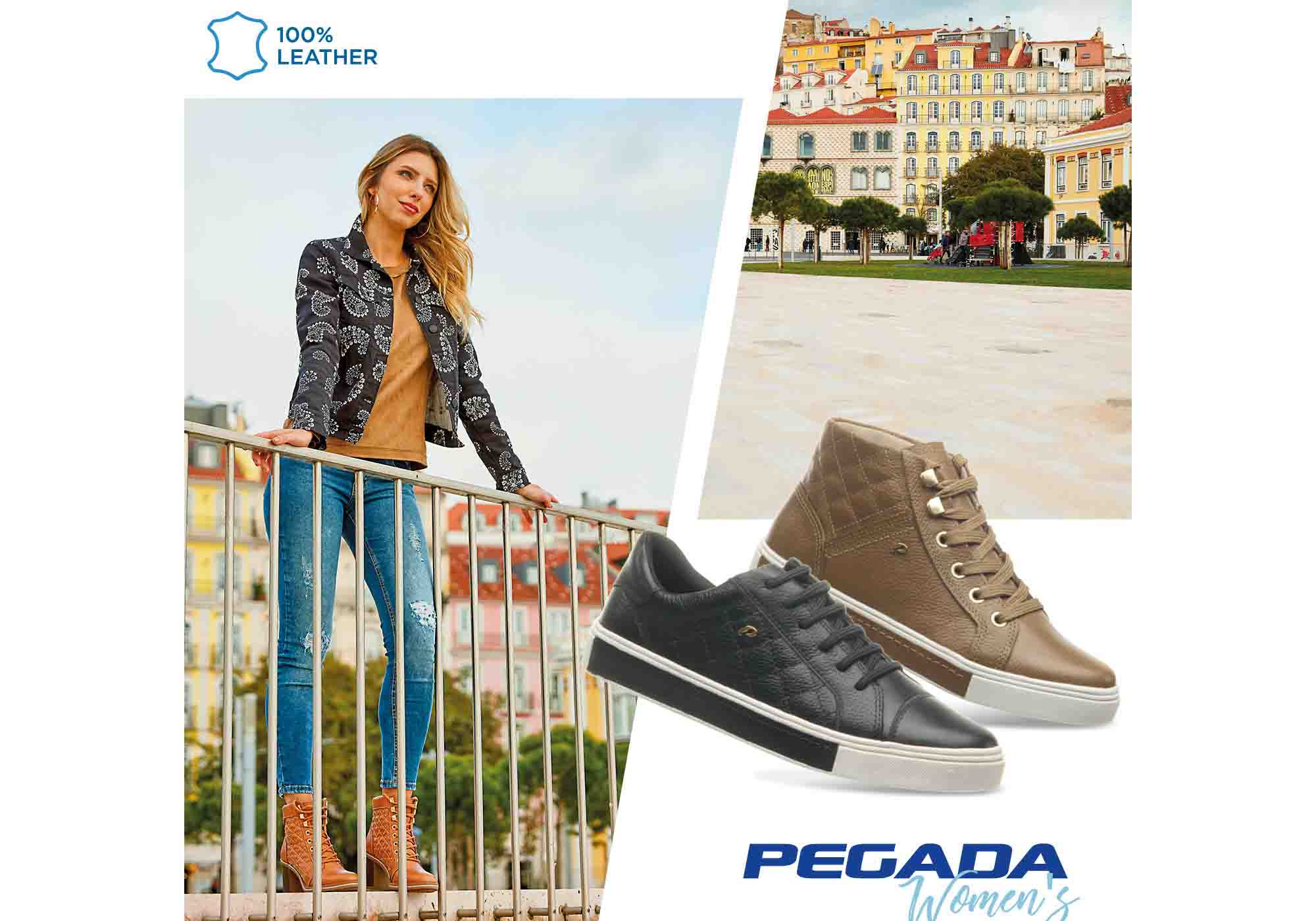Pegada Melia Womens Comfortable Leather Casual Shoes Made In Brazil